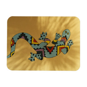 Ímã Lagarto geco pintado na parede, Tucson, Arizona,