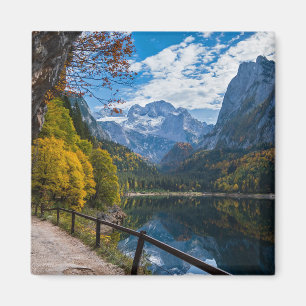 Imã Lago Alpina Mountain Lake Gosausee, Áustria