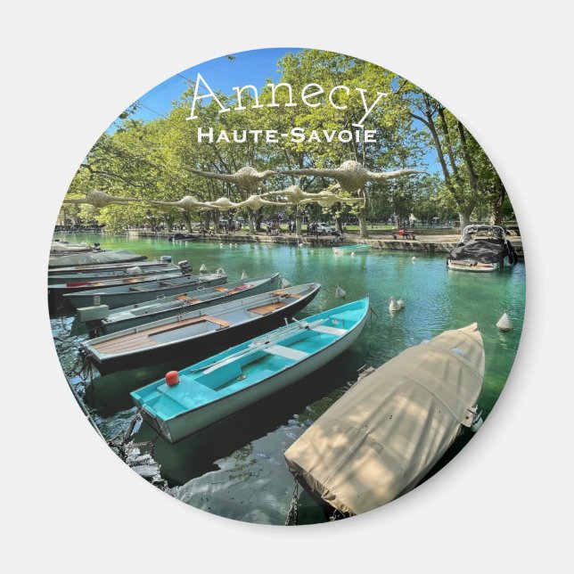 Imã Lago Annecy, Haute-Savoie Round Magnet (Frente)