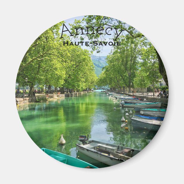 Imã Lago Annecy, Haute-Savoie Round Magnet (Frente)