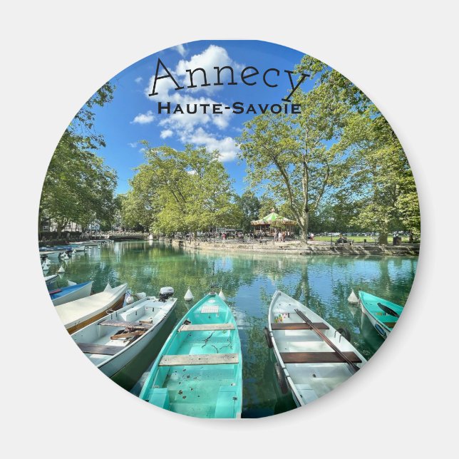 Imã Lago Annecy, Haute-Savoie Round Magnet (Frente)