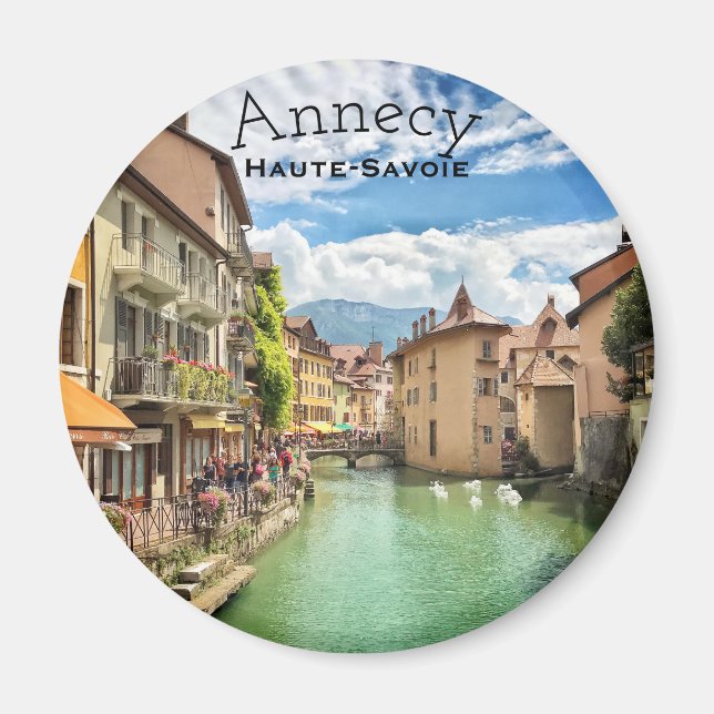Imã Lago Annecy, Haute-Savoie Round Magnet (Frente)