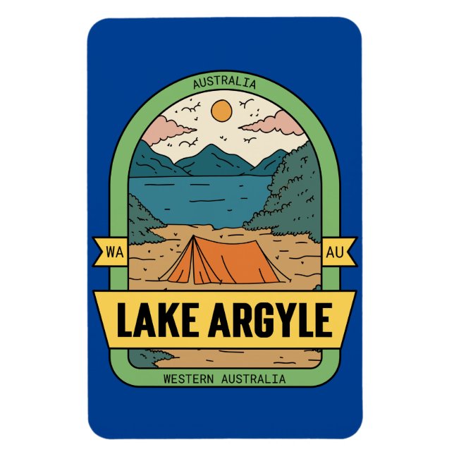 Ímã Lago Argyle Western Austrália (Vertical)