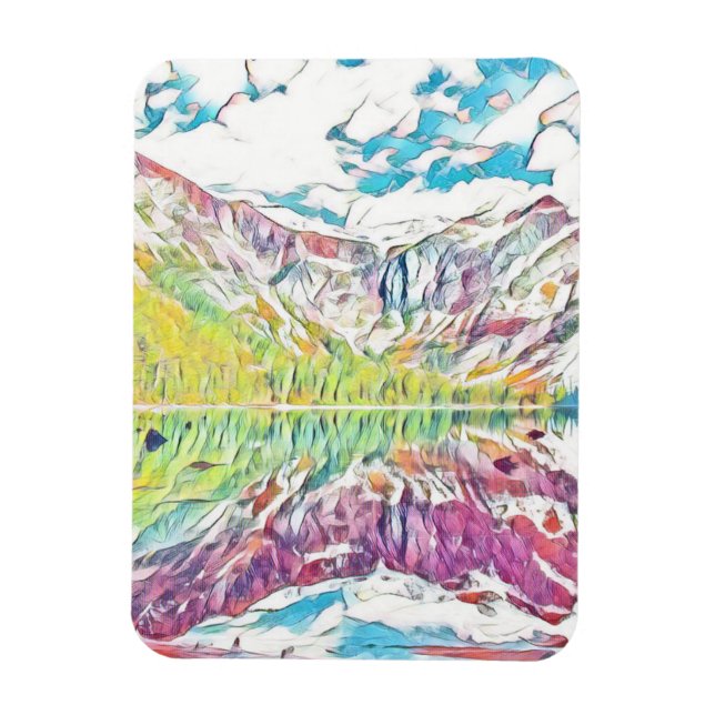 Ímã Lago Avalanche, em abstrato (Vertical)