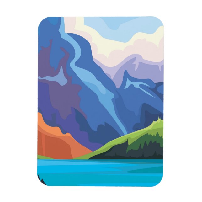Ímã Lago azul (Vertical)