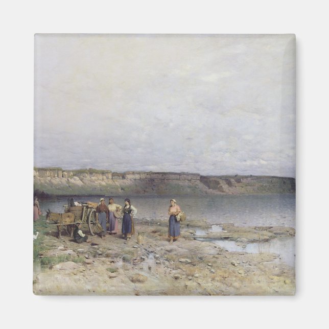 Imã Lago Balaton com a margem de Akarattya, 1885 (Frente)