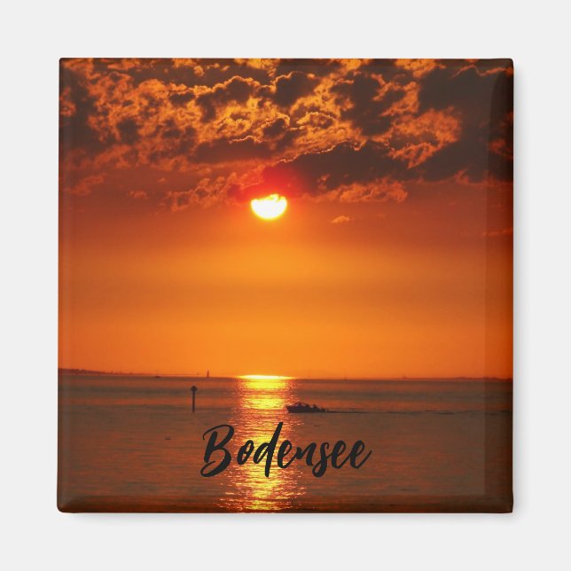 Imã Lago Constance Sunset em Vorarlberg, Áustria (Frente)