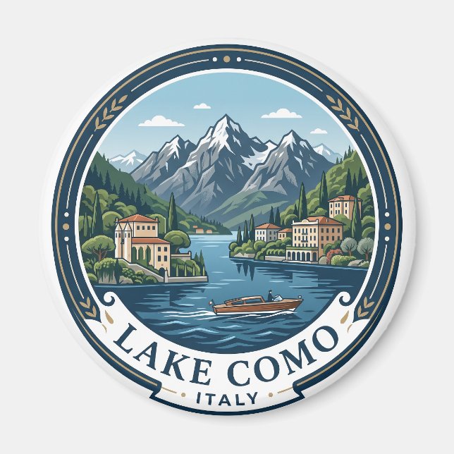 Imã Lago de Como Itália (Frente)
