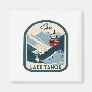 Imã Lago de Esqui Tahoe Retro Estilo Vintage Lago Taho