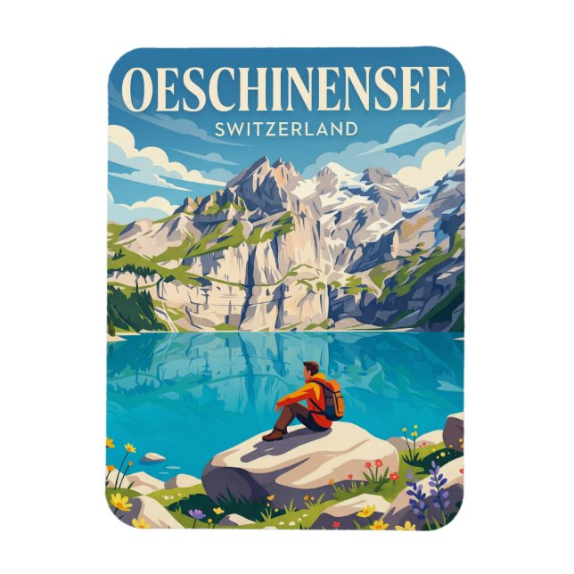 Ímã Lago de Oeschinen Suíça (Vertical)