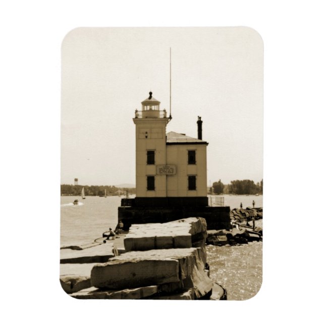 Ímã Lago Erie Lighthouse (Vertical)