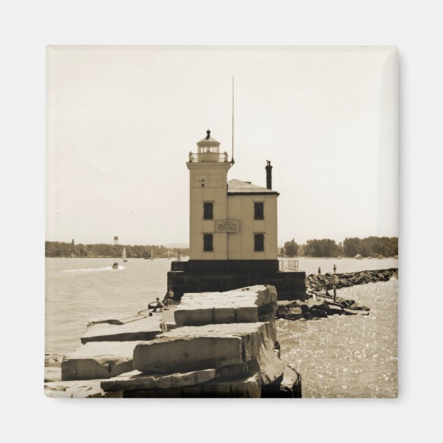 Imã Lago Erie Lighthouse (Frente)