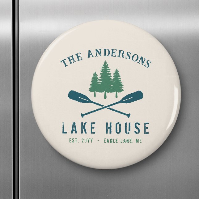 Imã Lago Familiar Casa Barco Russo Moderno Oar Pine Tr (Criador carregado)