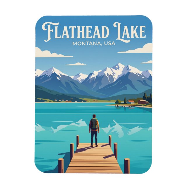Ímã Lago Flathead EUA (Vertical)