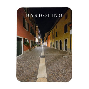 Ímã Lago Garda Bardolino na imã de geladeira à noite