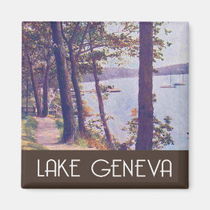 Imã Lago Genebra, cena de colheita em Wisconsin