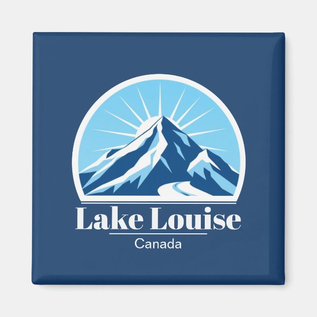 Imã Lago Louise Canada ski resort souvenir (Frente)