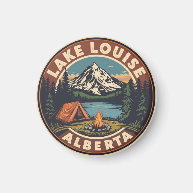 Imã Lago Louise Canadá Viagem Presente Parque Nacional (Frente)