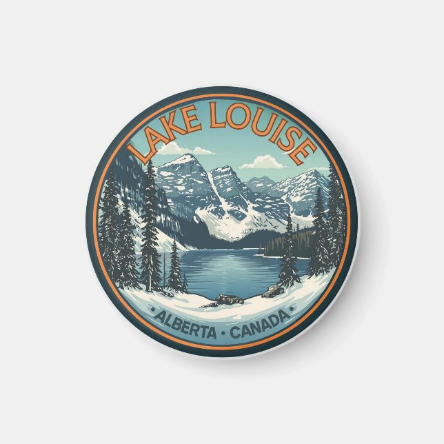 Imã Lago Louise Canadá Viagem Presente Parque Nacional (Frente)