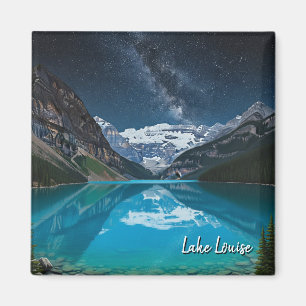 Imã Lago Louise na Noite do Parque Nacional do Banff
