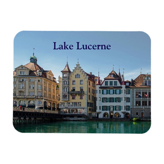 Ímã Lago Lucerne, Suiça Waterfront Magnet (Horizontal)