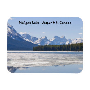 Ímã Lago Maligne - parque nacional de jaspe, Canadá