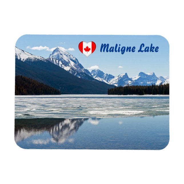 Ímã Lago Maligne - Parque nacional Jasper, Canadá (Horizontal)