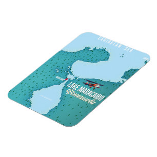 Ímã Lago Maracaibo, Venezuela mapeia a navegação.