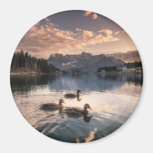 Imã Lago Misurina Dolomites, Italia