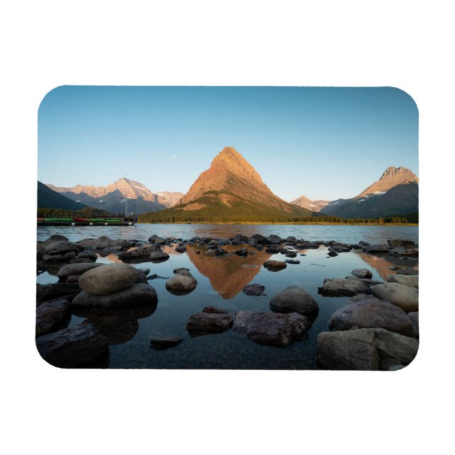 Ímã Lago Montanha | Parque Nacional Glaciar (Horizontal)