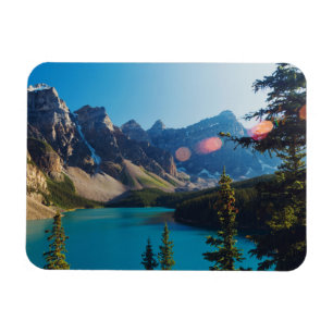 Ímã Lago moraine do por do sol do verão, Canadá