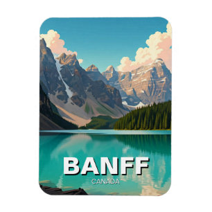 Ímã Lago Moraine no Banff National Park Canada Viagem