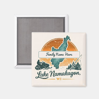 Imã Lago Namakagon personalizado, WI