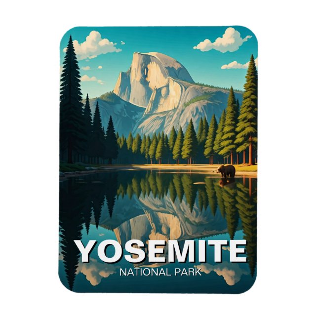 Ímã Lago no Parque Nacional de Yosemite Half Dome (Vertical)