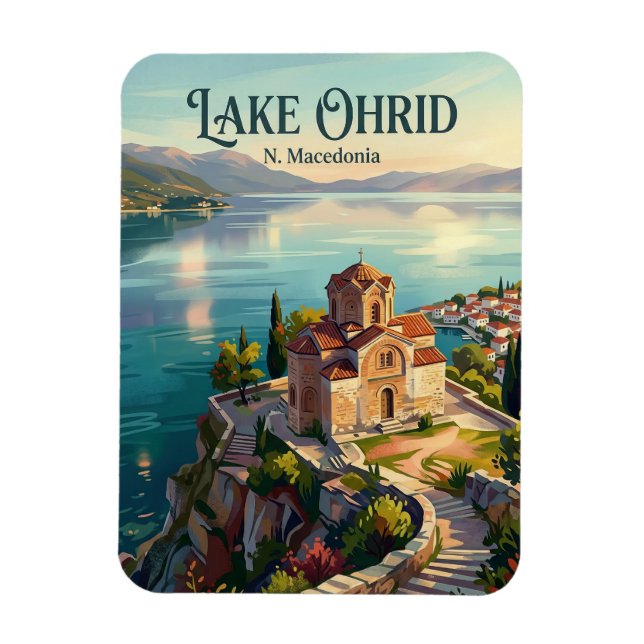 Ímã Lago Ohrid N. Macedônia (Vertical)
