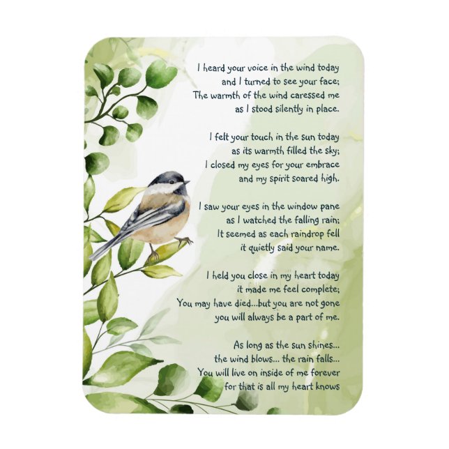 Ímã Lago Okanagan Ouvi O Vento Chamar Seu Nome (Vertical)