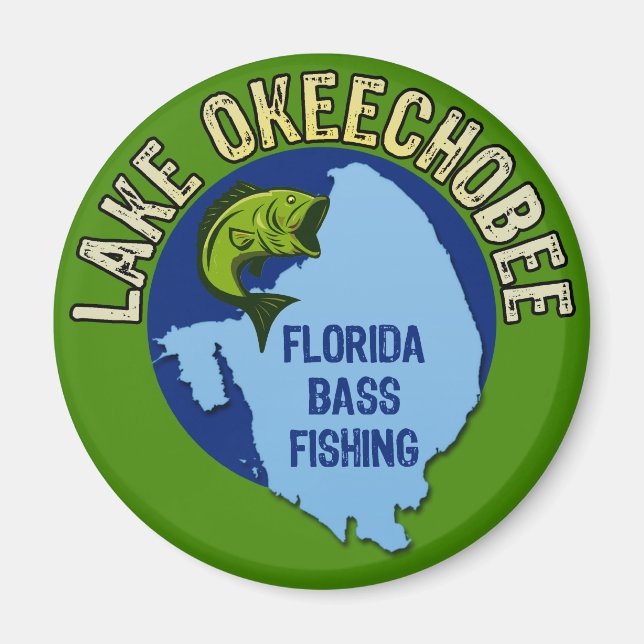 Imã Lago Okeechobee, Flórida Bass Fisheries (Frente)