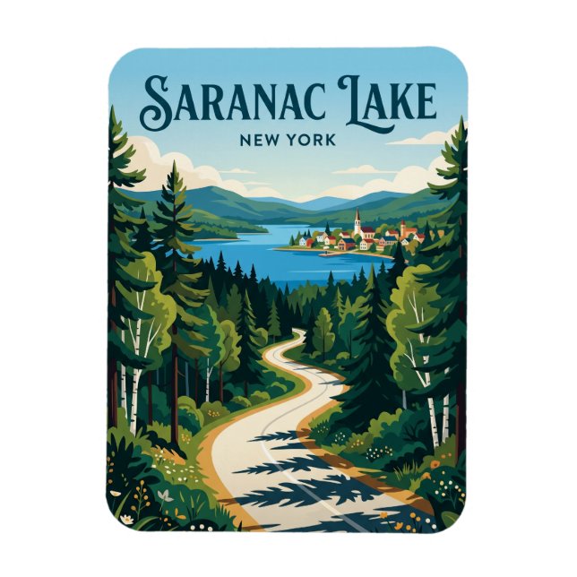 Ímã Lago Saranac EUA (Vertical)
