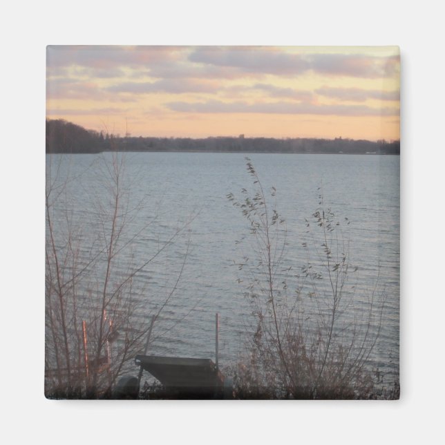 Imã Lago Shore Sunset Magnet (Frente)