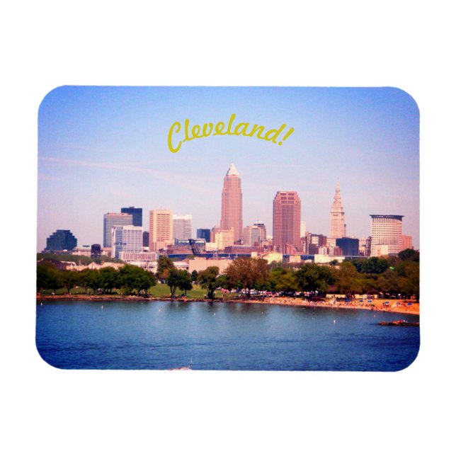 Ímã Lago Skyline (Cleveland OH) Magnet (Horizontal)