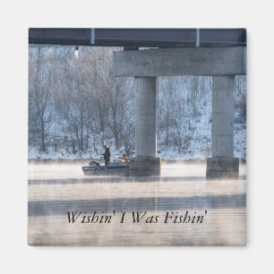Imã Lago Steamy Winter Fish Taneycomo Magnet