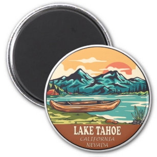 Imã Lago Tahoe Barco de Pesca Emblem