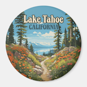 Imã Lago Tahoe California Nevada Retro Viagem