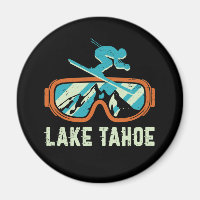 Lago Tahoe California - Retro Ski Snowboard