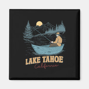 Imã Lago Tahoe Califórnia Verão Engraçado Pesca Acampa