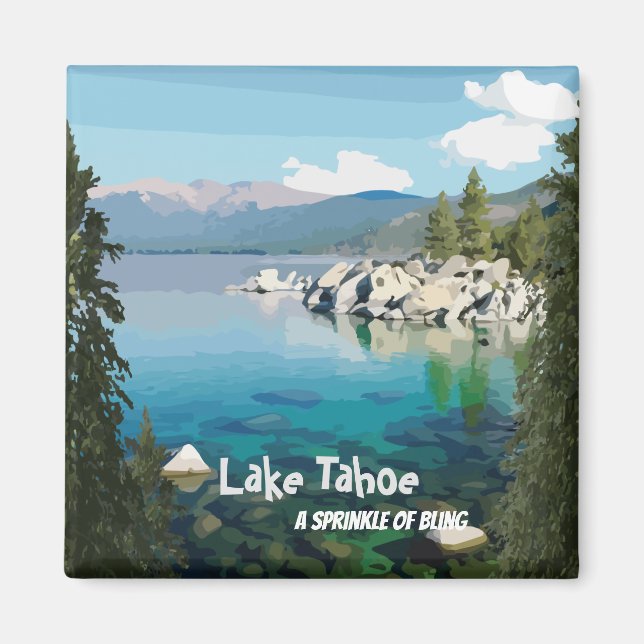 Imã Lago Tahoe Um borrifador de blusa na Califórnia (Frente)