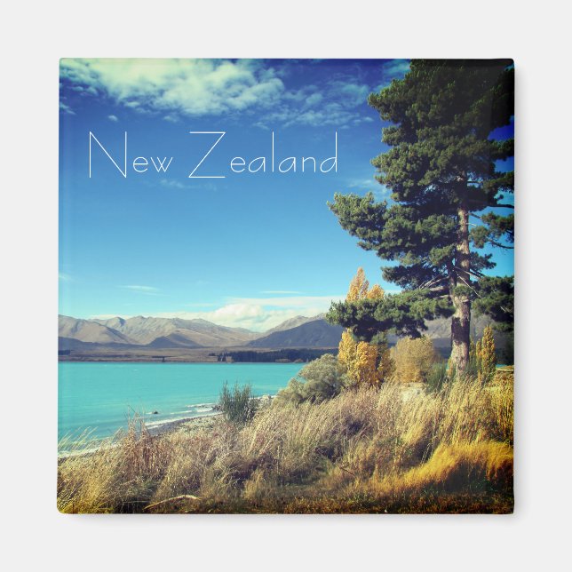 Imã Lago Tekapo Nova Zelândia Magnet (Frente)