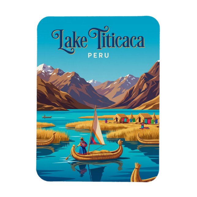 Ímã Lago Titicaca Peru (Vertical)