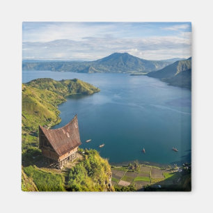 Imã Lago Toba Sumatra Indonésia Paisagem Vulcânica
