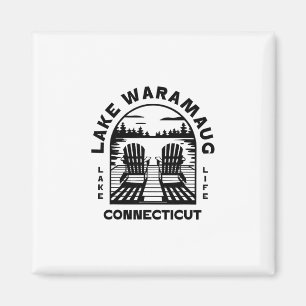 Imã Lago Waramaug Connecticut Ao Ar Livre Vintage